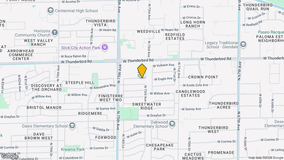 7315 W Eugie Ave Map and Location Details