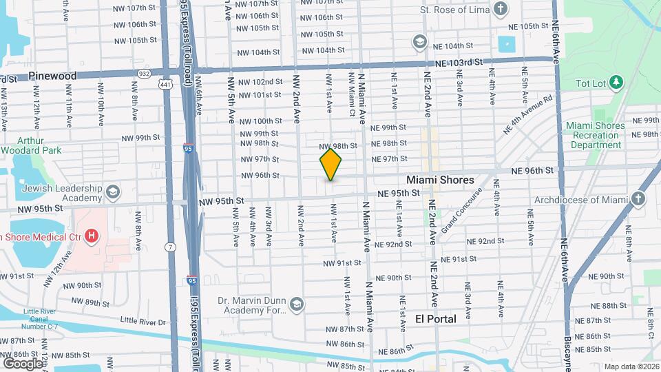 9530 NW 1st Ave Map and Location Details