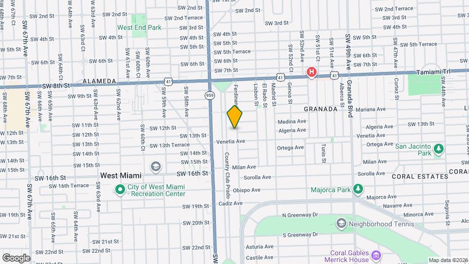 1222 Ferdinand St Map and Location Details