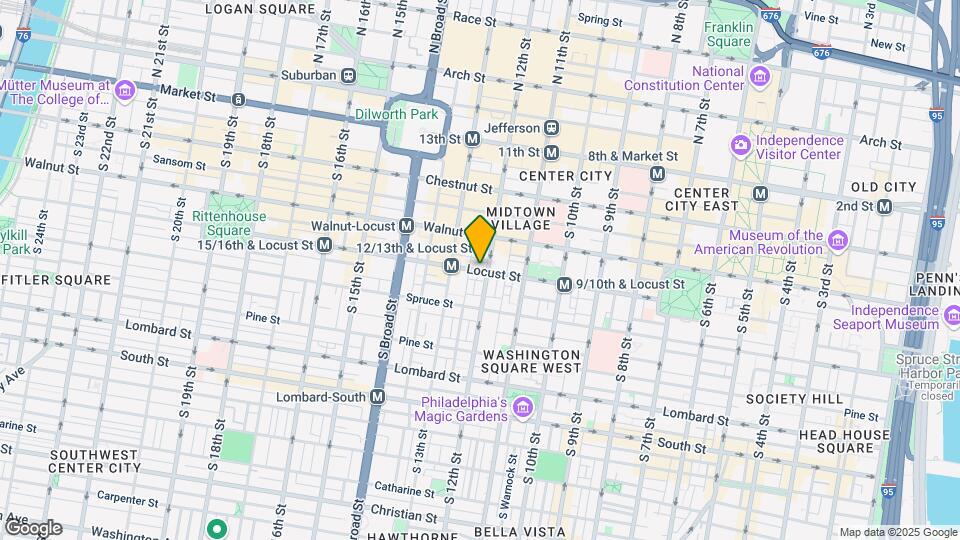 1211 Locust St-Unit -3F Map and Location Details
