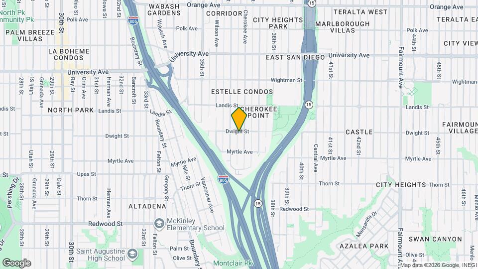 3627 Dwight St Map and Location Details