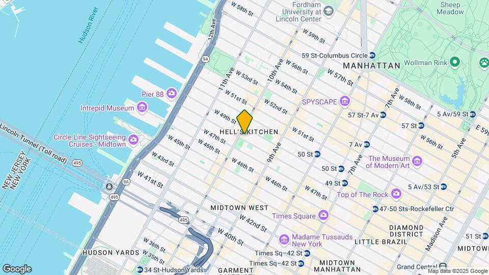 453 W 48th St Map and Location Details