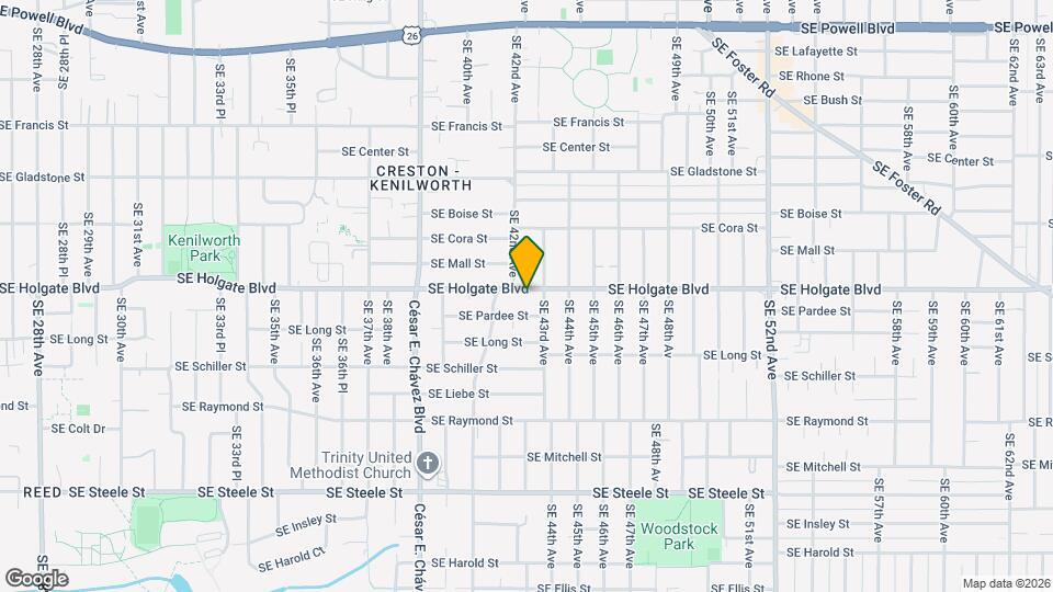 4222 SE Holgate Blvd, Unit 4222 Map and Location Details
