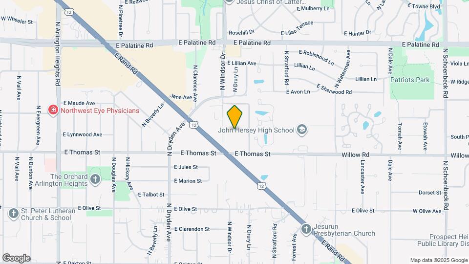 1621 N Windsor Dr Map and Location Details