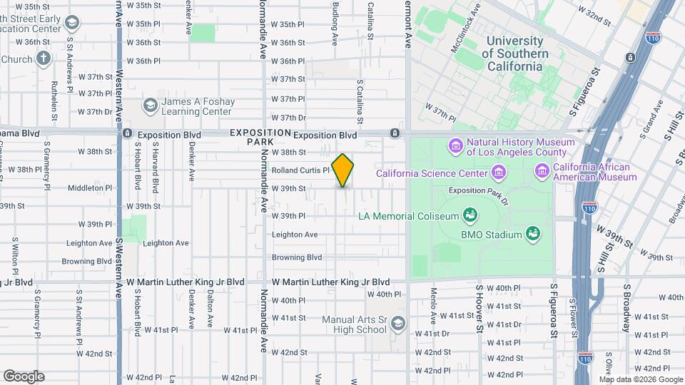 1130 1/2 West 39th Street Map and Location Details