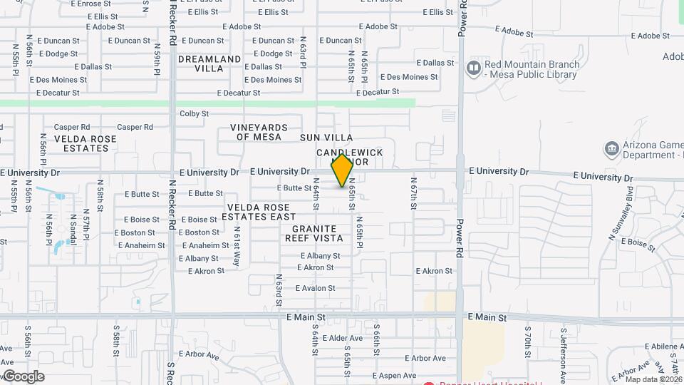 6441 E Butte St Map and Location Details