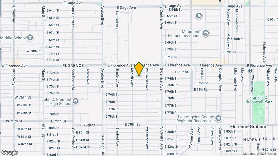 827 E 74th St Map and Location Details