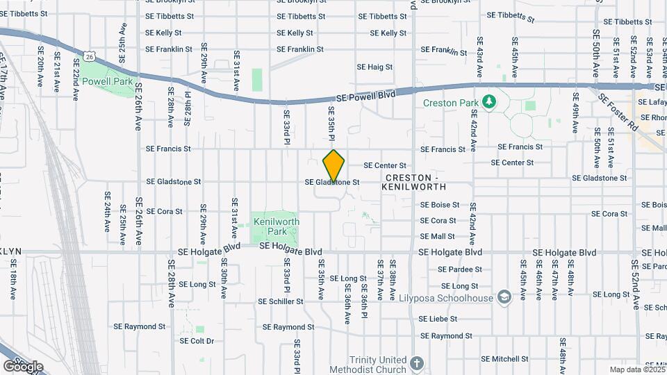 3556 SE Gladstone St Map and Location Details