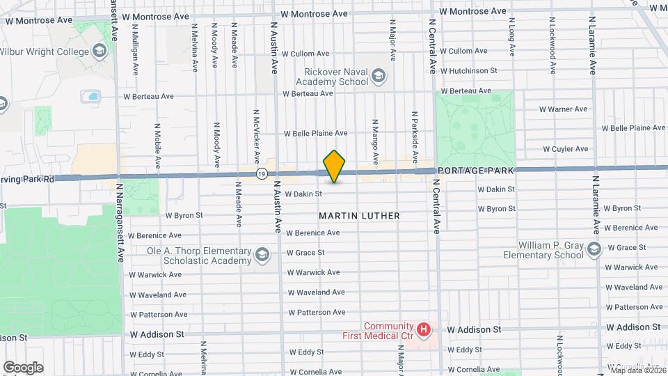5834 W Dakin St Map and Location Details