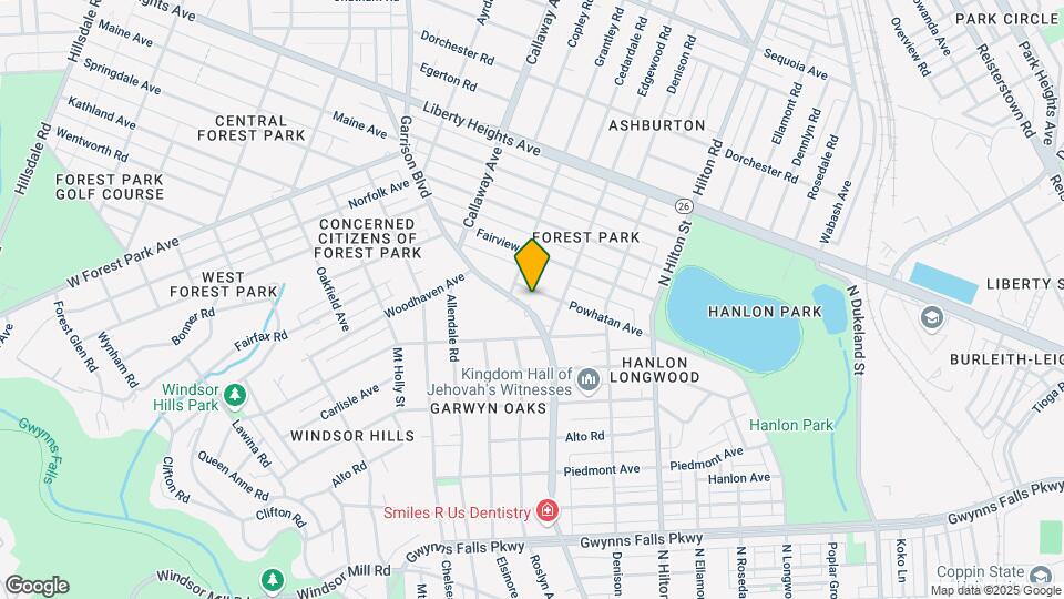 3509 Powhatan Ave Mapa y Detalles de la Ubicación