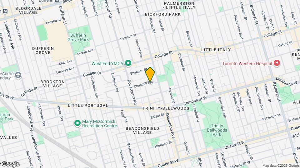 19 Churchill Ave Map and Location Details