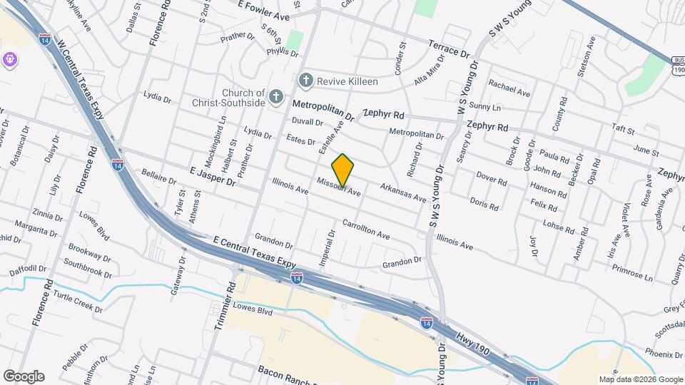 1402 Missouri Ave Map and Location Details