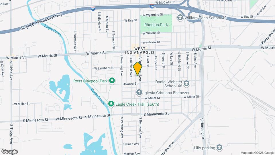 1344 S Belmont Ave Map and Location Details