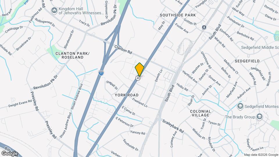 3711 S Tryon St Map and Location Details