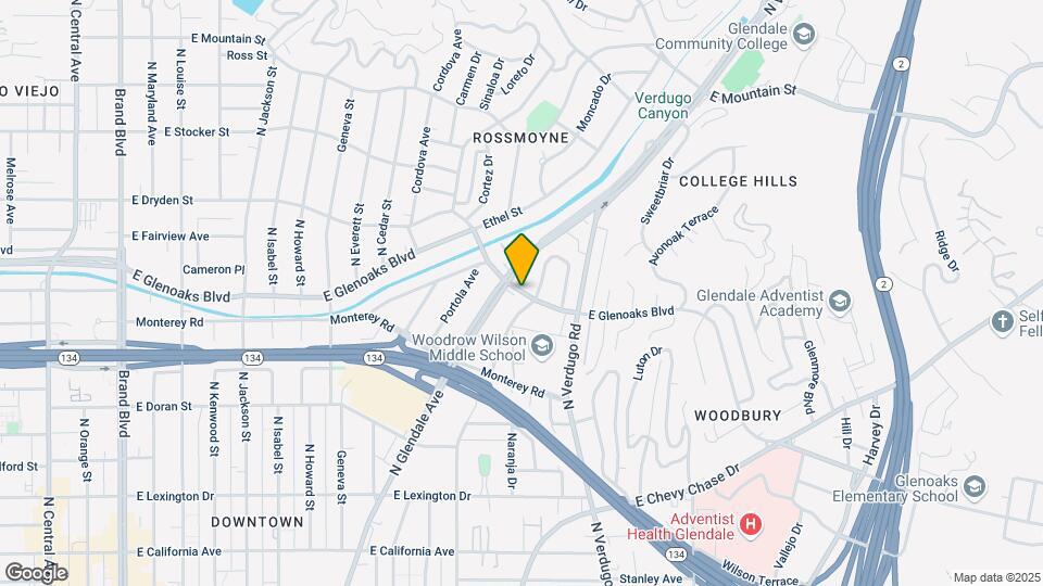 1116 E Glenoaks Blvd Map and Location Details