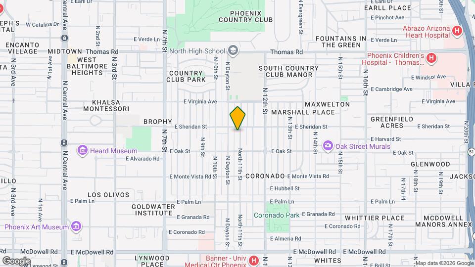 2340 North 11th St Map and Location Details