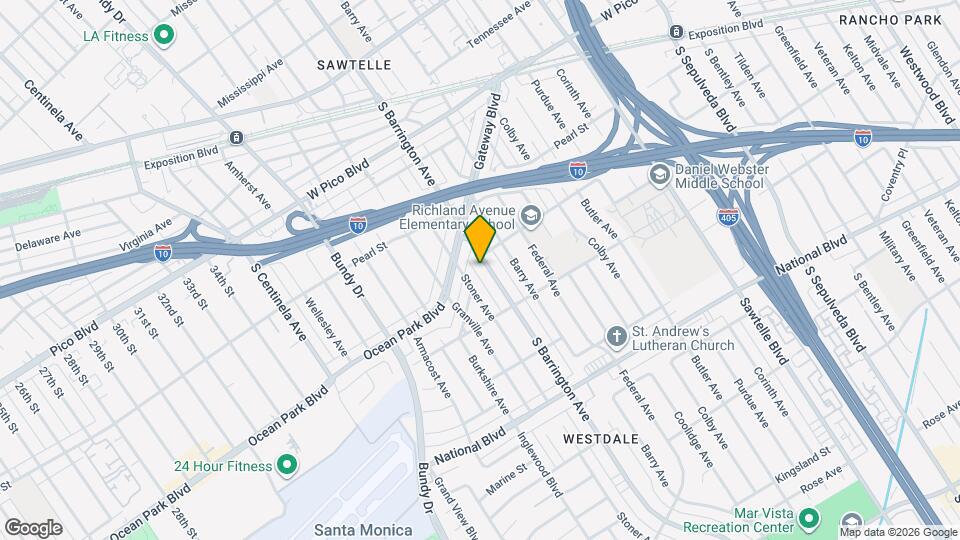 2607 S Barrington Ave, Unit 2607 1 Map and Location Details