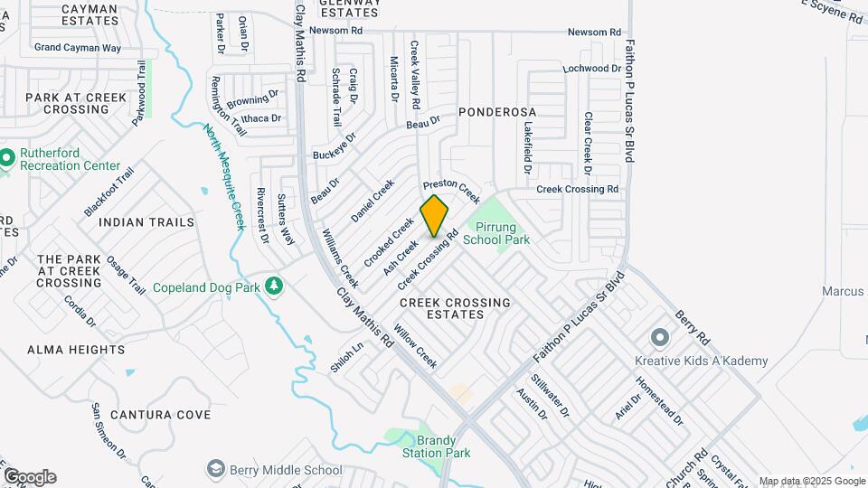 2721 Creek Crossing Rd Map and Location Details
