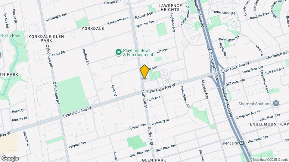 3091 Dufferin St Map and Location Details