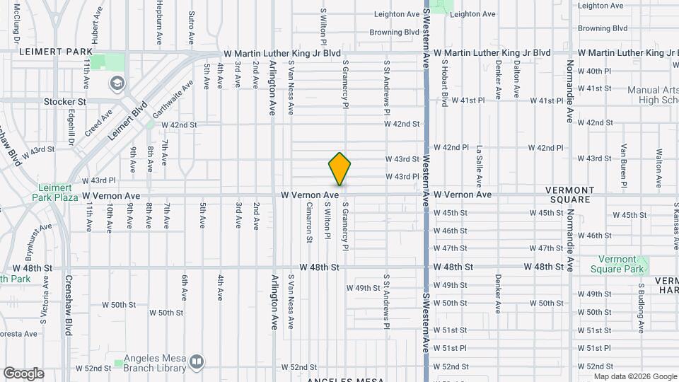 1907 W Vernon Ave Map and Location Details