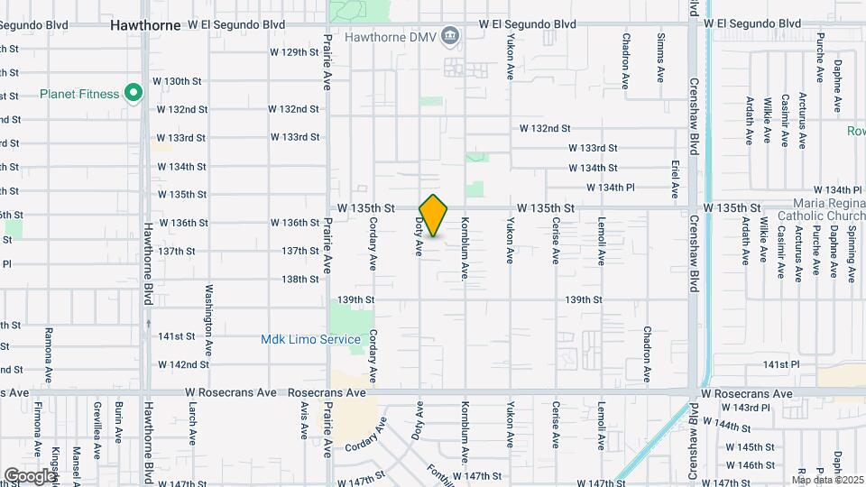 13600 Doty Ave Mapa y Detalles de la Ubicación