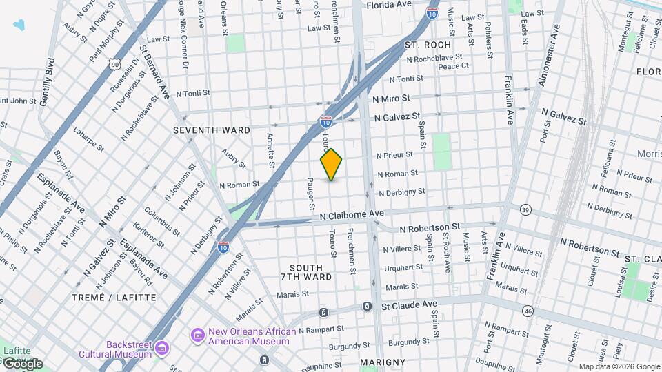 1729 Touro St Map and Location Details