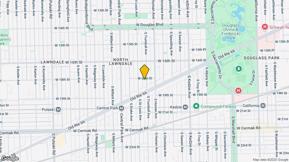 1806 S Trumbull Ave Map and Location Details