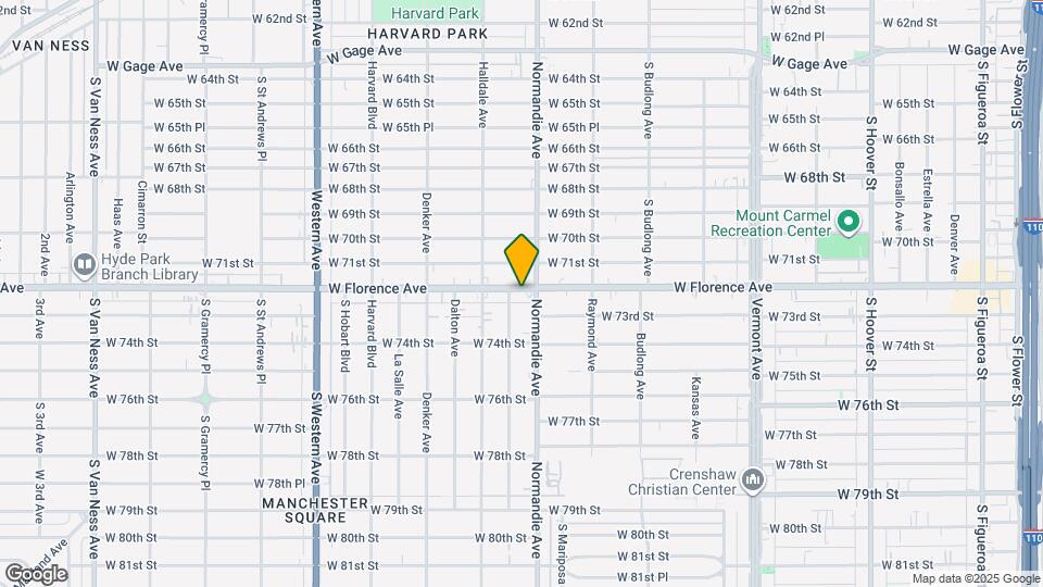 1412 W Florence Ave Map and Location Details