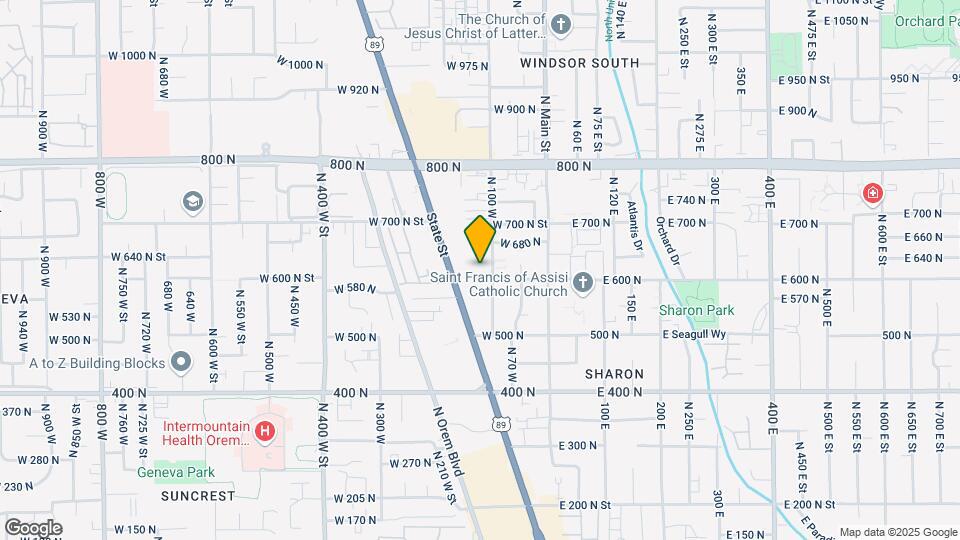 603 N 100 Map and Location Details