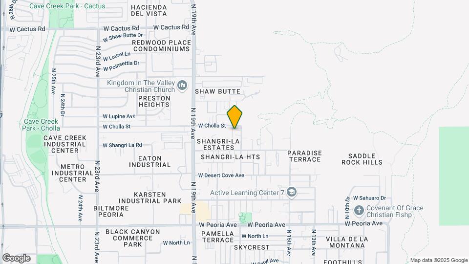 1717 W Cholla St Map and Location Details