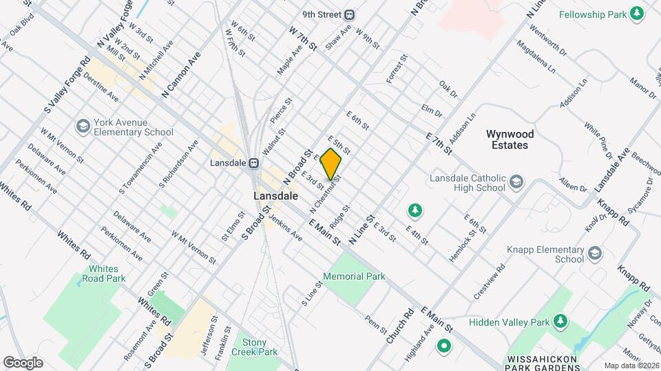 308 N Chestnut St, Unit 2nd Floor Map and Location Details