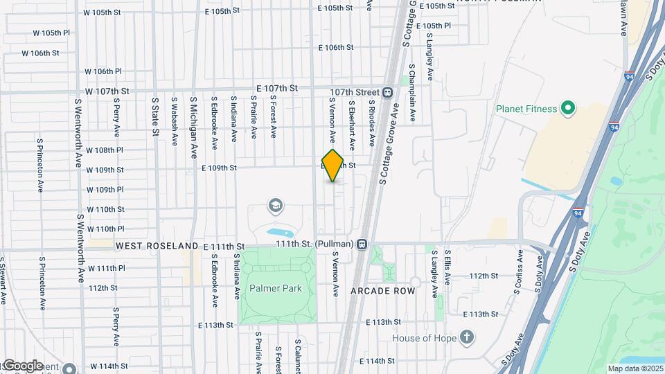 10954 S Vernon Ave Map and Location Details
