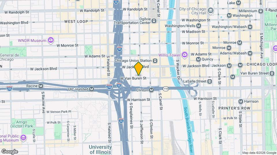 622 W Van Buren St Map and Location Details