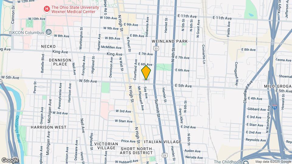 1208 Indianola Ave Map and Location Details