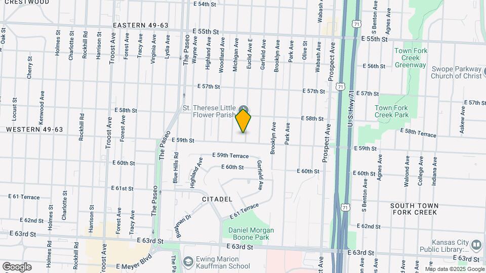 5836 Euclid Ave Map and Location Details