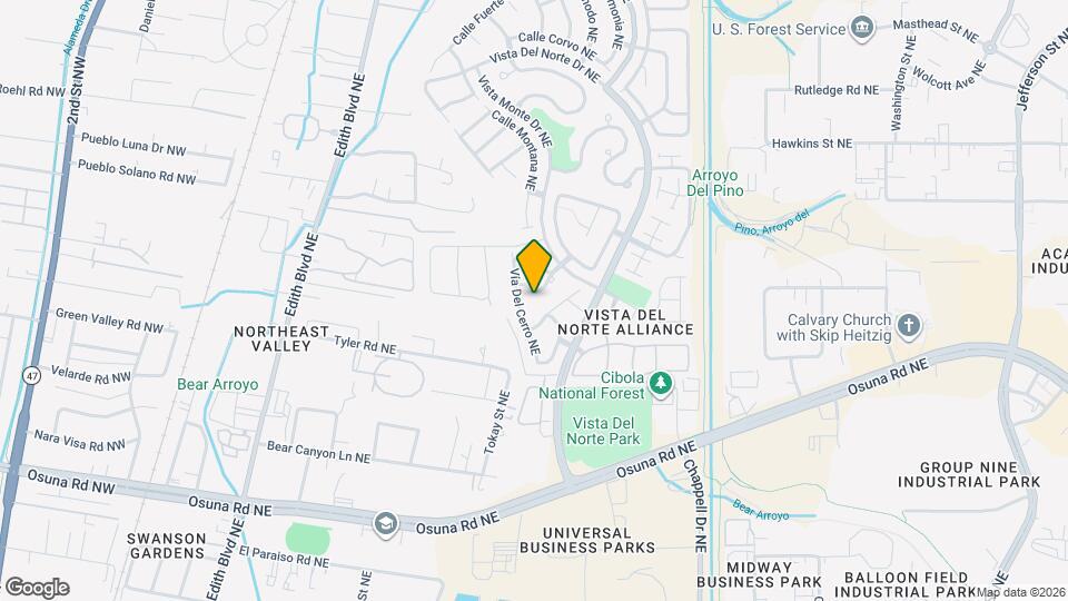 1020 Vía Chamisa NE Map and Location Details