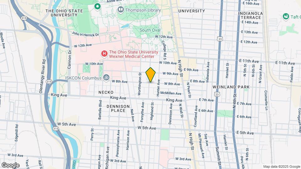 1470 Highland St Map and Location Details