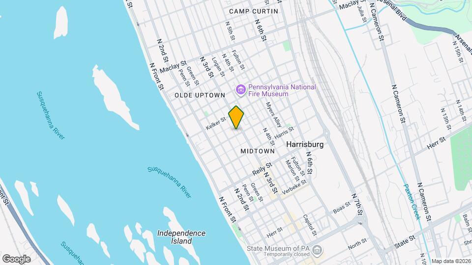 1703 Susquehanna St Mapa y Detalles de la Ubicación