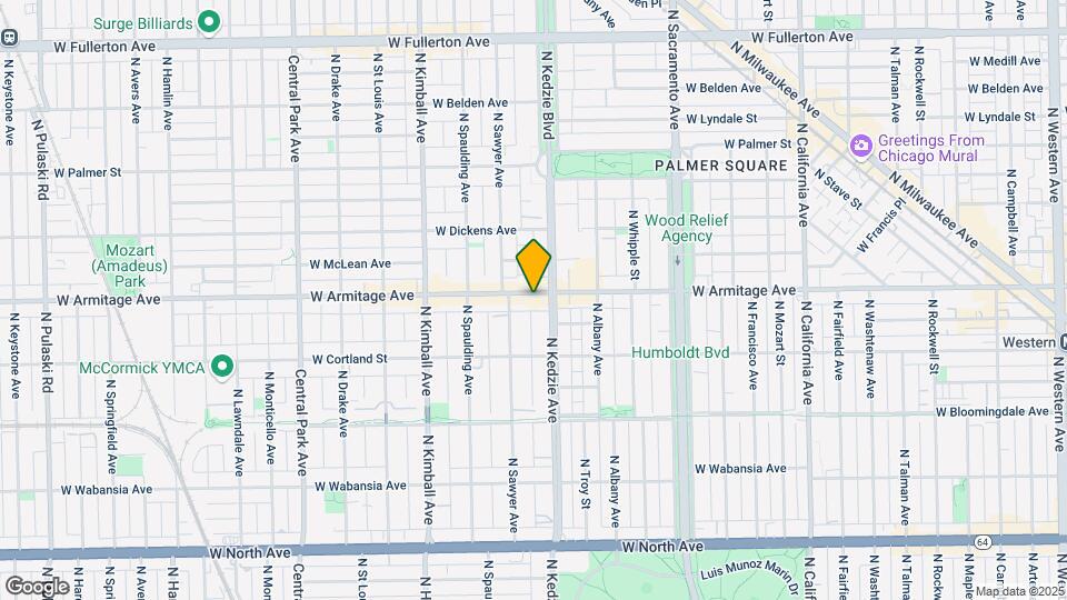 3213 W Armitage Ave, Unit 02F Map and Location Details
