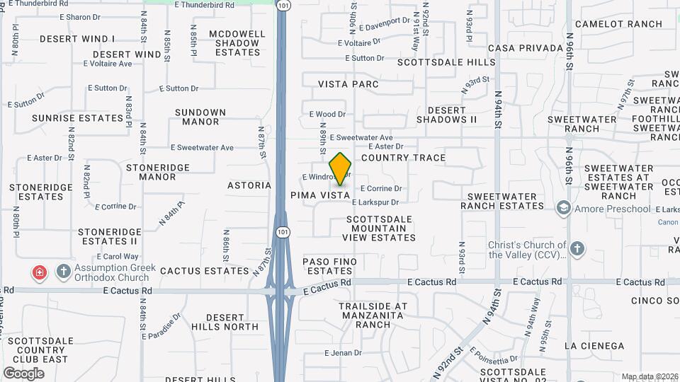 12704 N 89th Pl Map and Location Details
