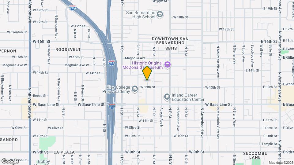 648 W 13th St, Unit E Map and Location Details