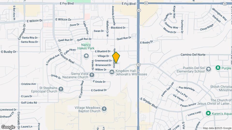 1052 Chaparral Cir Map and Location Details