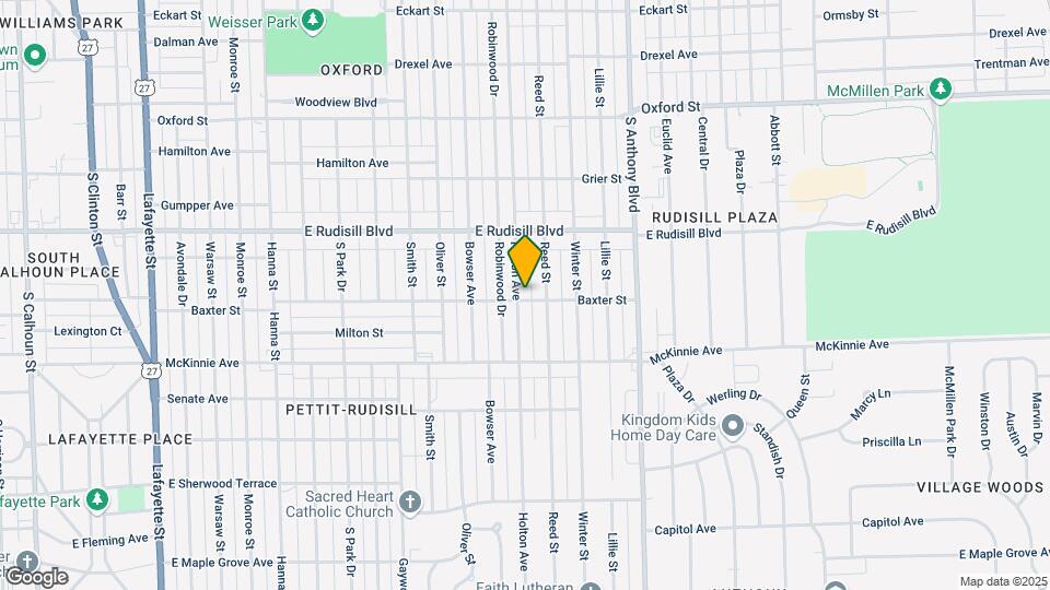 1419 Baxter St Map and Location Details