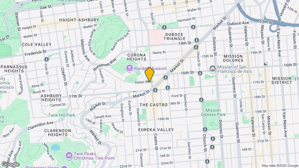 354 Castro St Map and Location Details