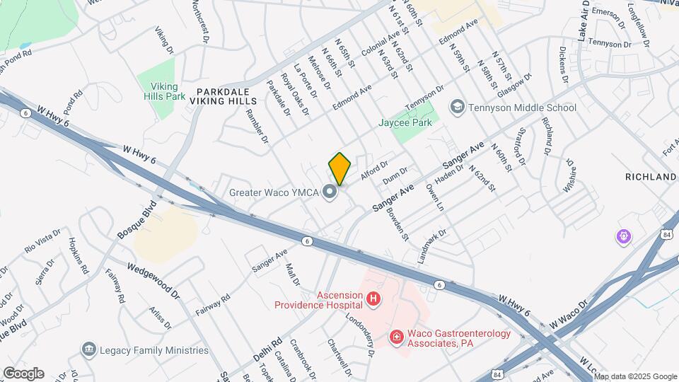 6907 Harvey Dr Map and Location Details