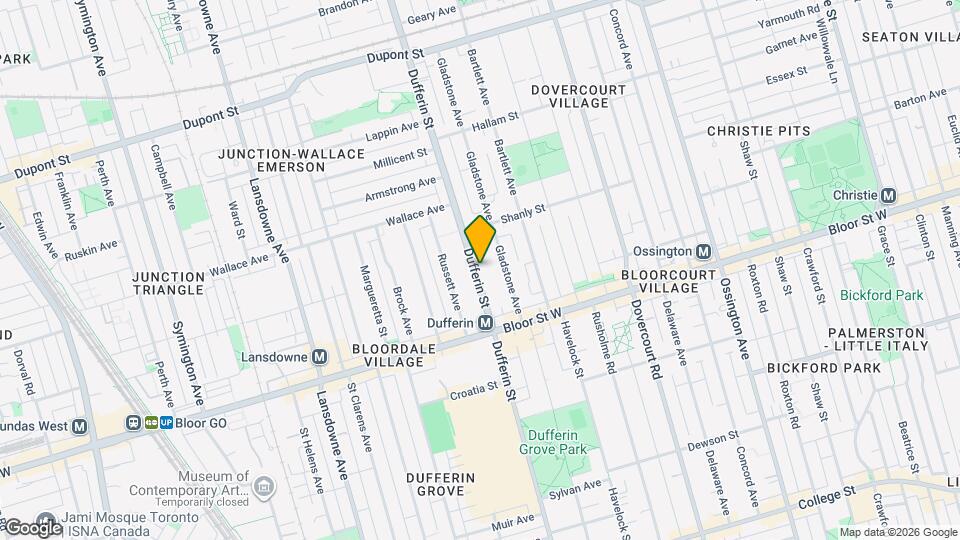 1075 Dufferin St Map and Location Details