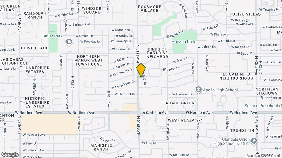 8332 N 50th Dr Map and Location Details