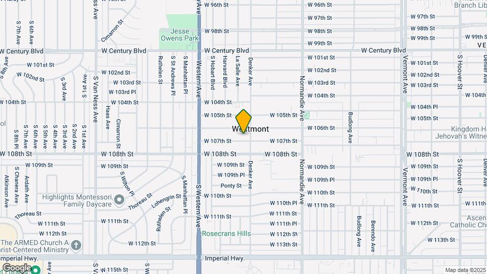 1615 W 107th St Map and Location Details