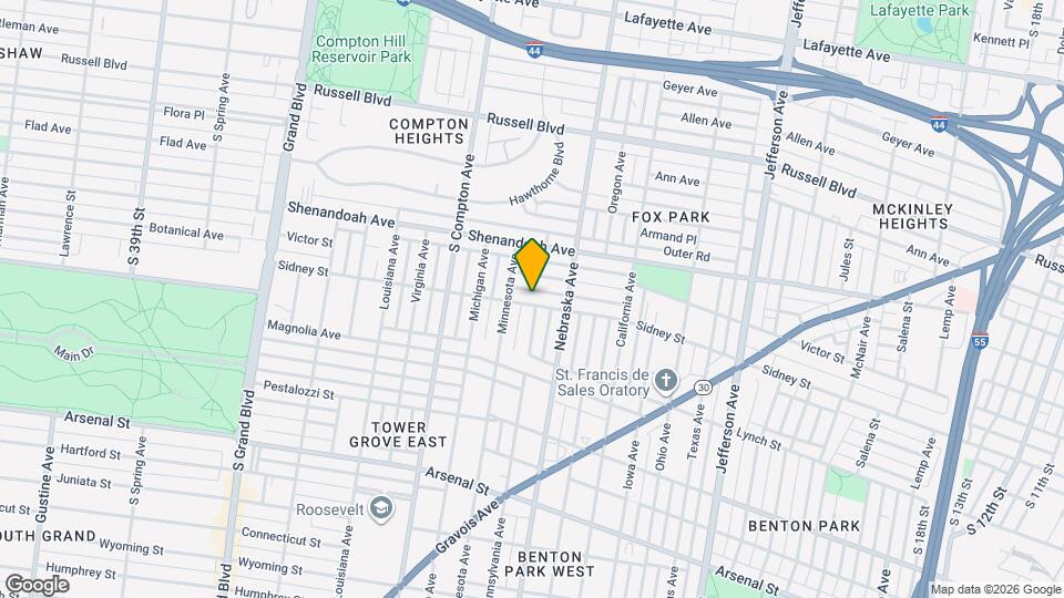 3001 Sidney St Map and Location Details