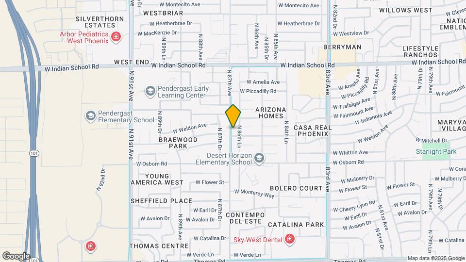 3607 N 87th Ave Map and Location Details